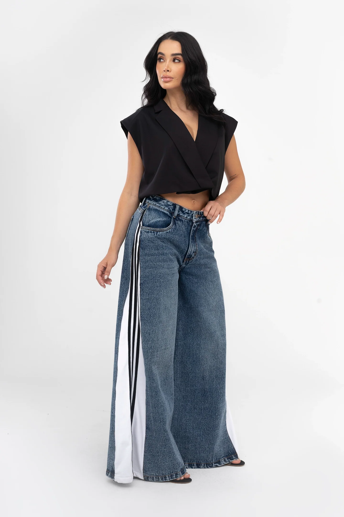 Pantalon Estilo Campana rosa